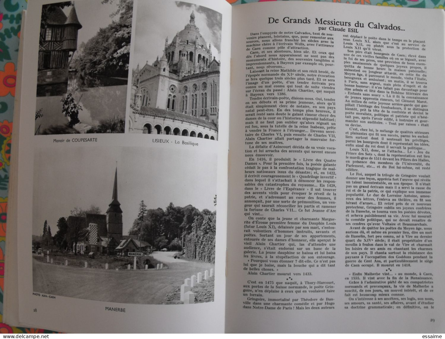 La France à table n° 106. 1964. Calvados.  brécy creully caen bayeux falaise deauville trouville honfleur. gastronomie