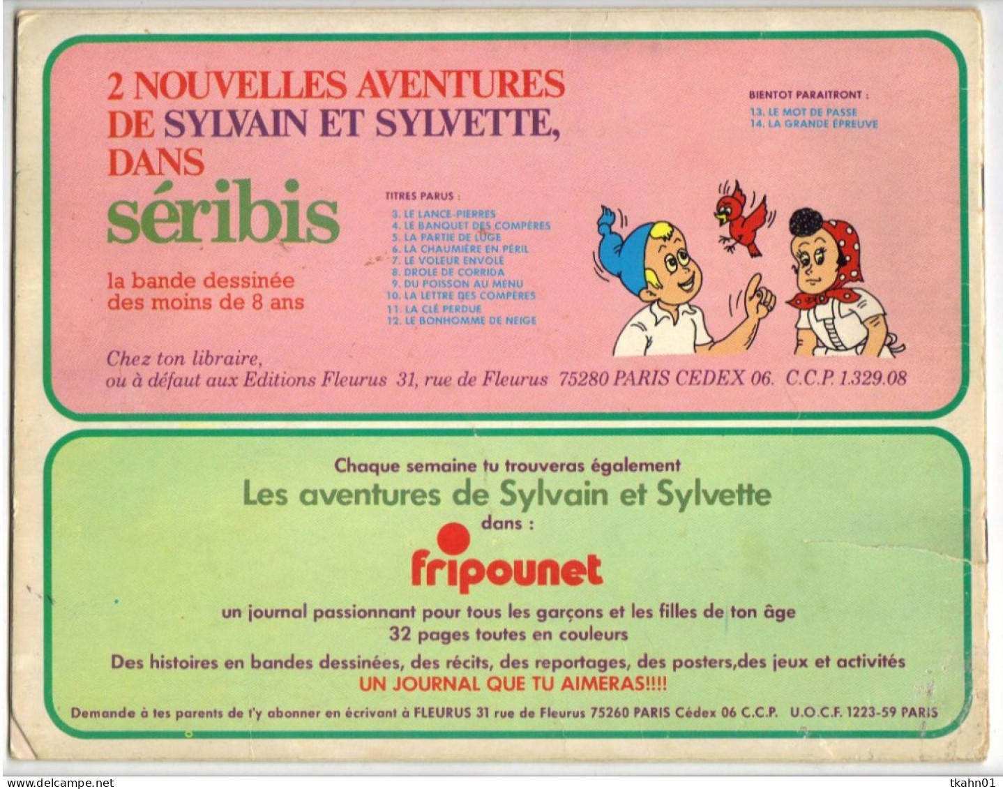 SYLVAIN ET SYLVETTE N° 52 " PAUVRE COMPERE RENARD " DE 1975 - Sylvain Et Sylvette