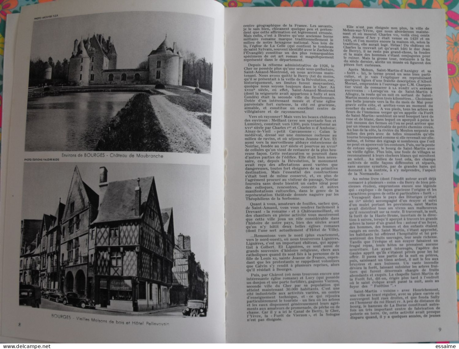 La France à table n° 96. 1962. Cher. bourges nançay chateaumeillant noilac ainay dun sancergues mehun. gastronomie