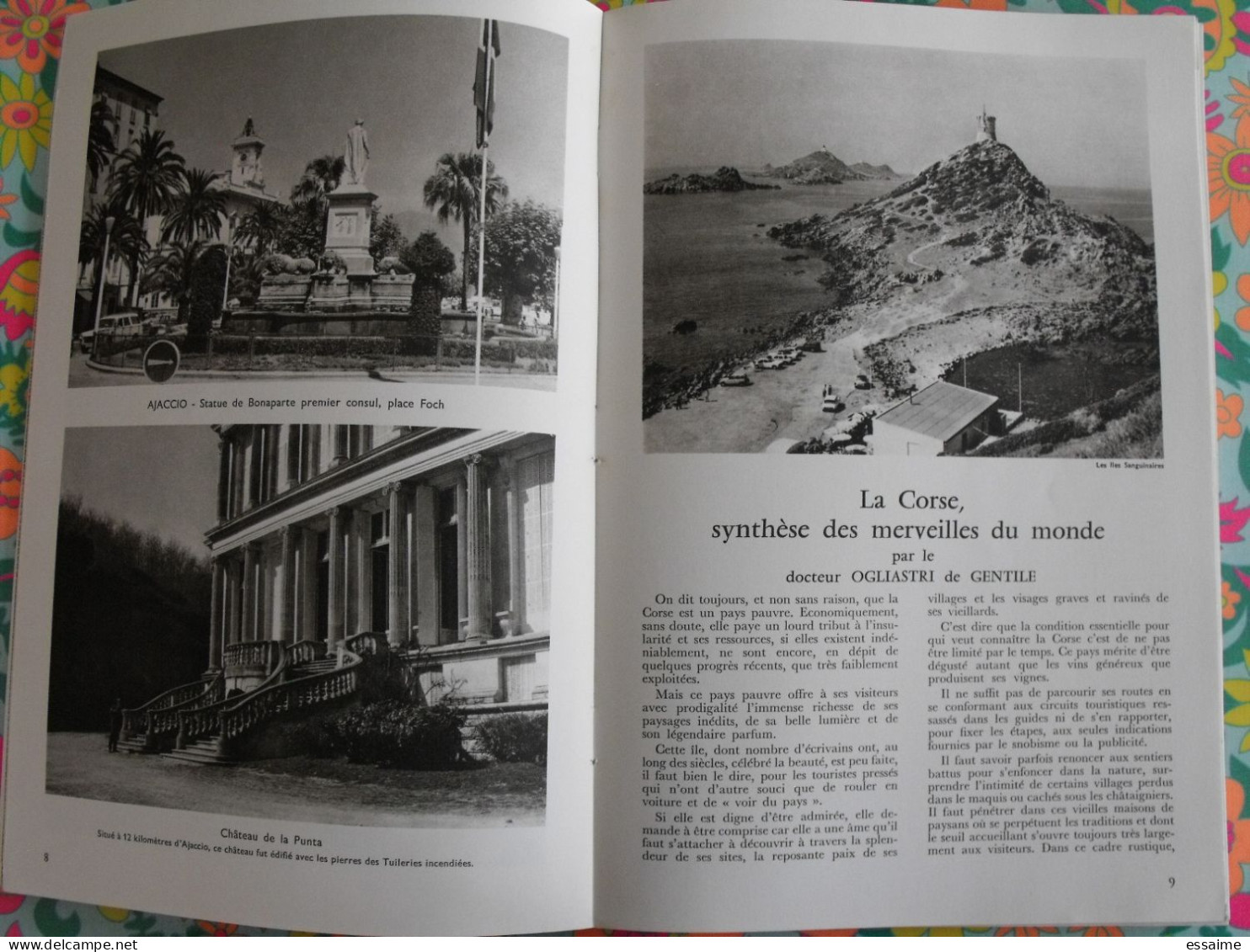 La France à Table N° 147. 1970. Corse. Corte Ajaccio Propriano Sartene  Porto Bastia Ota Bonifacio Calvi. Gastronomie - Tourismus Und Gegenden