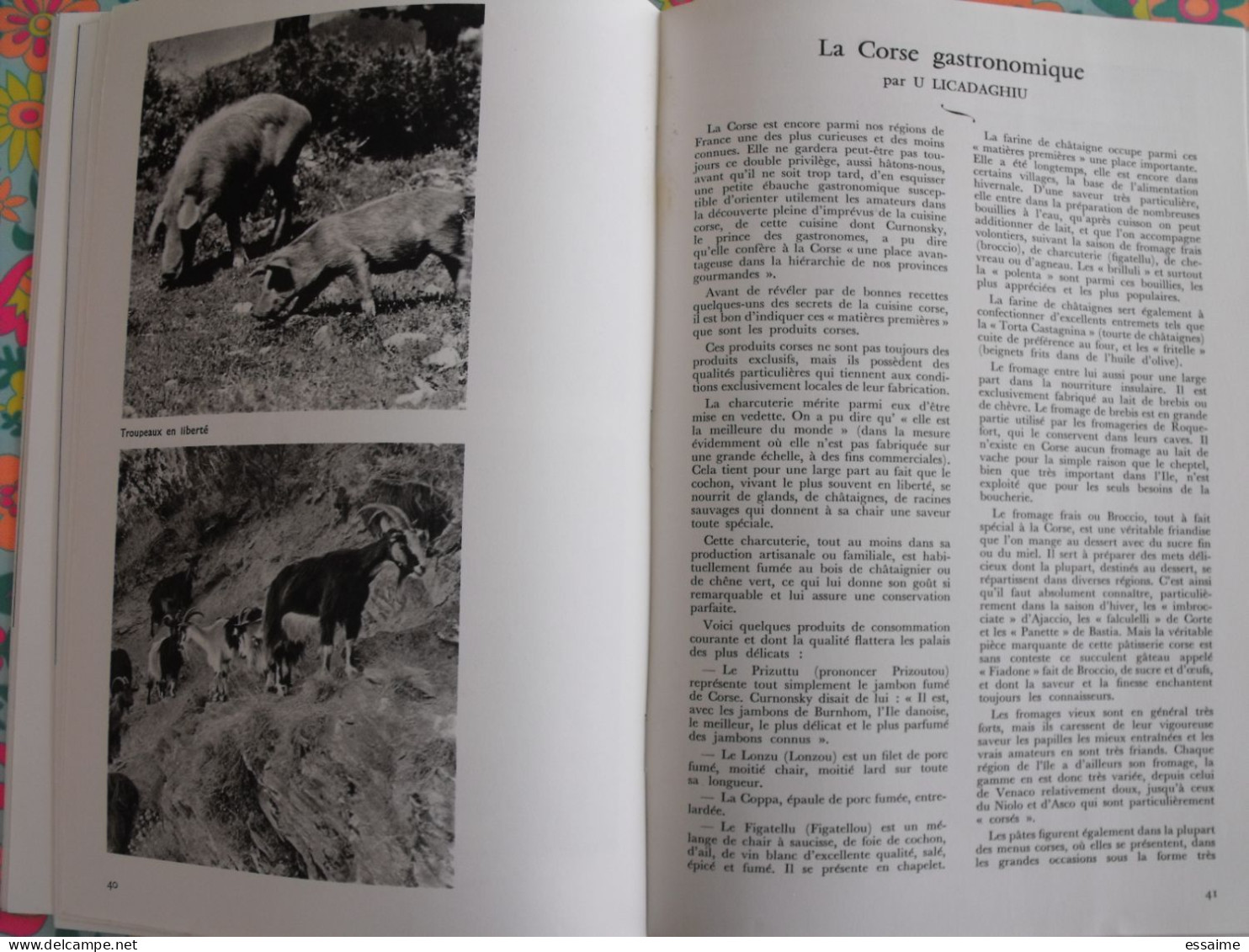 La France à table n° 147. 1970. Corse. corte ajaccio propriano sartene  porto bastia ota bonifacio calvi. gastronomie