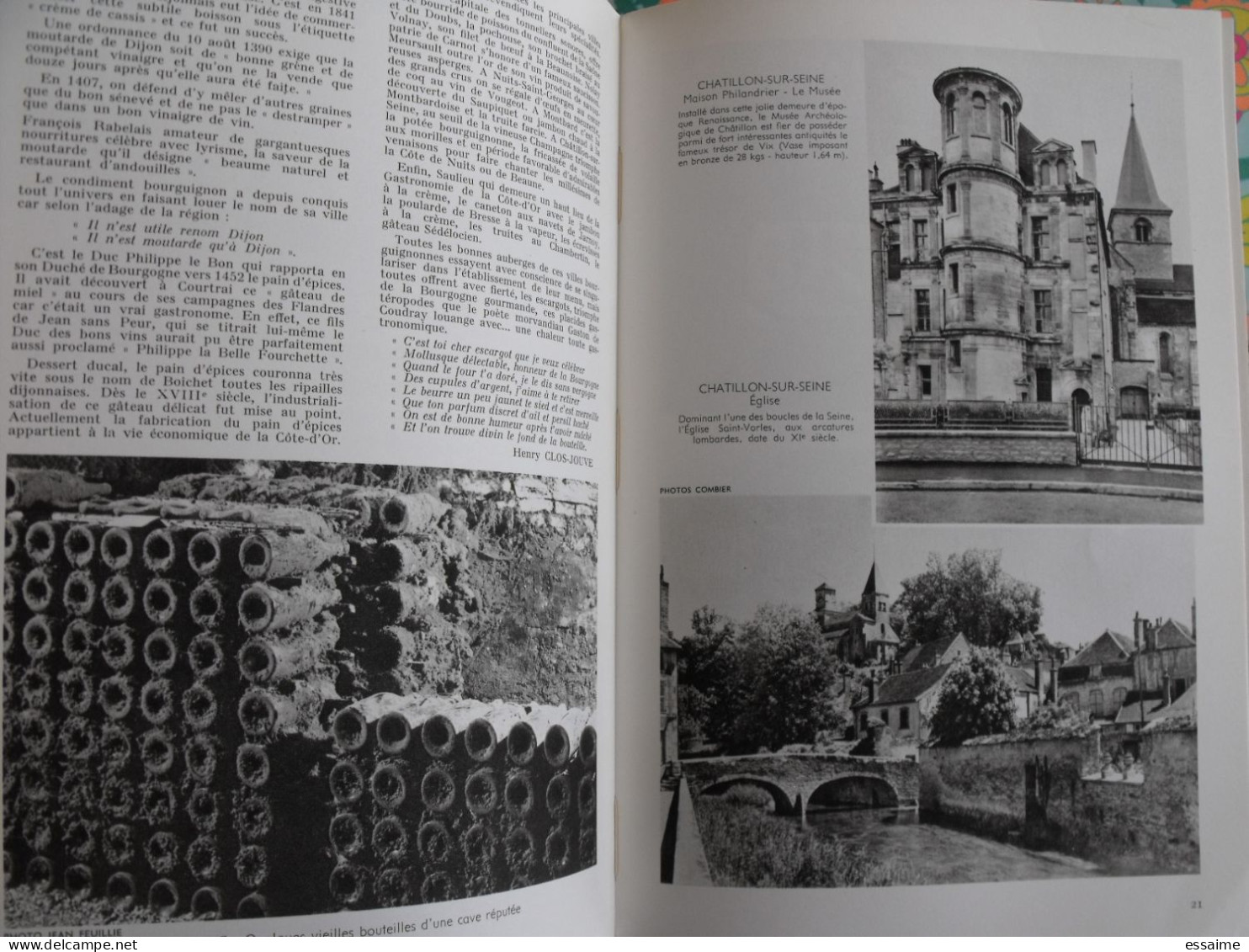 La France à table n° 124. 1967. cote-d'or. beaune semur dijon vougeot époisses tilchatel montbard saulieu. gastronomie