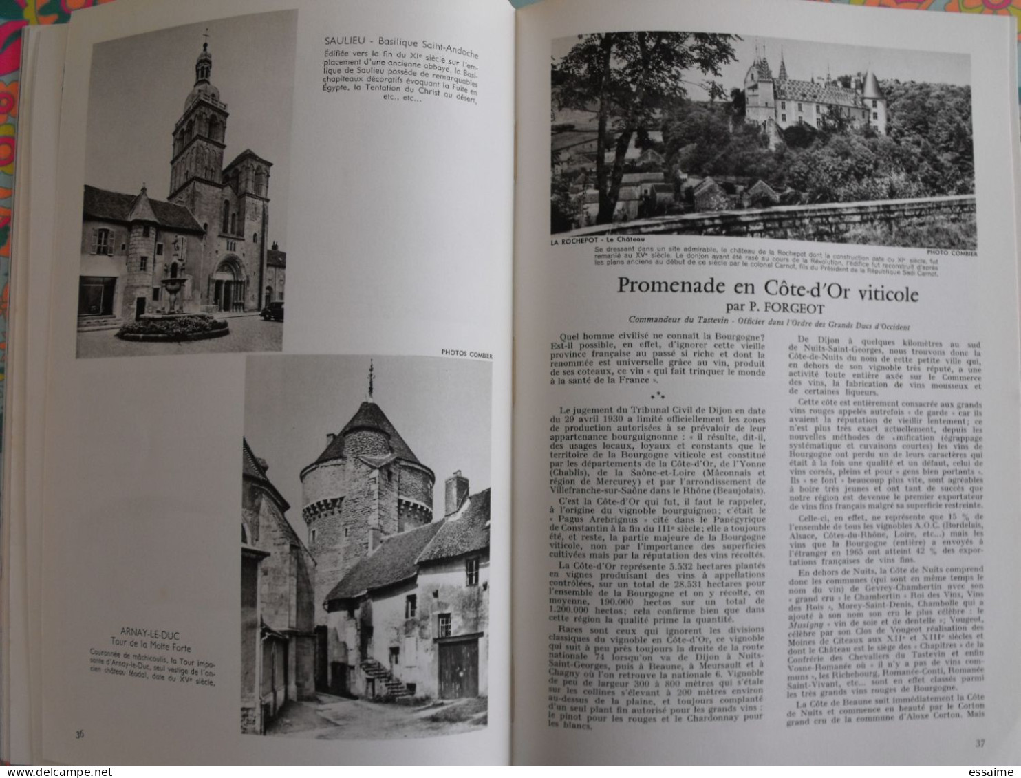 La France à table n° 124. 1967. cote-d'or. beaune semur dijon vougeot époisses tilchatel montbard saulieu. gastronomie