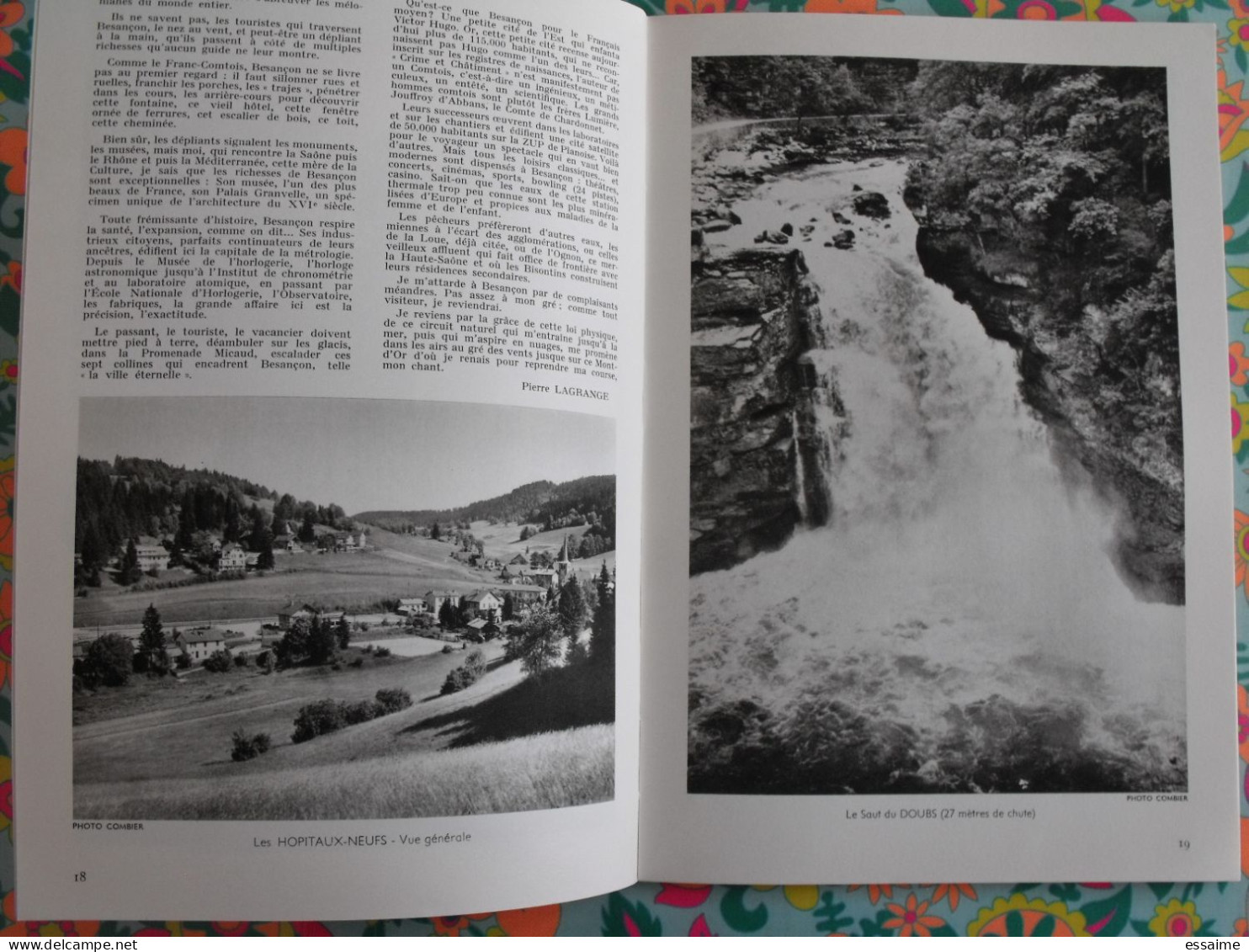 La France à table n° 127. 1967. Doubs. besançon lods  nans mouthier courbet mouthe morteau pontarlier. gastronomie