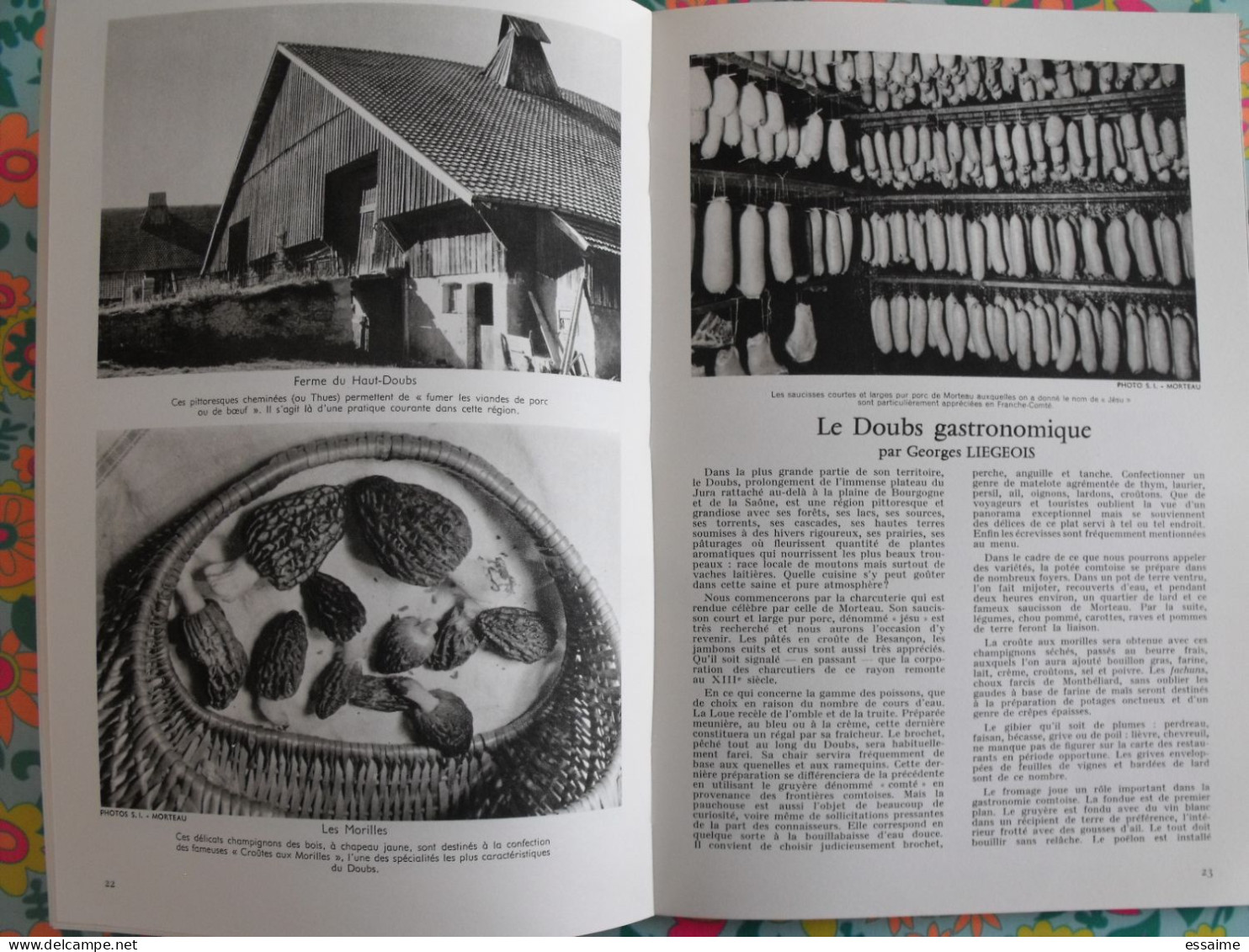 La France à table n° 127. 1967. Doubs. besançon lods  nans mouthier courbet mouthe morteau pontarlier. gastronomie