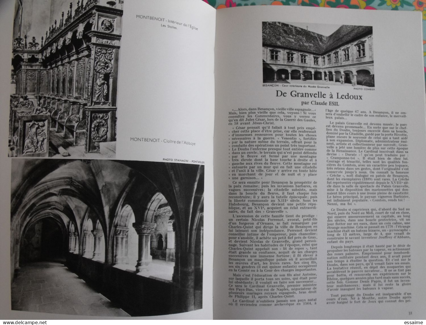 La France à table n° 127. 1967. Doubs. besançon lods  nans mouthier courbet mouthe morteau pontarlier. gastronomie