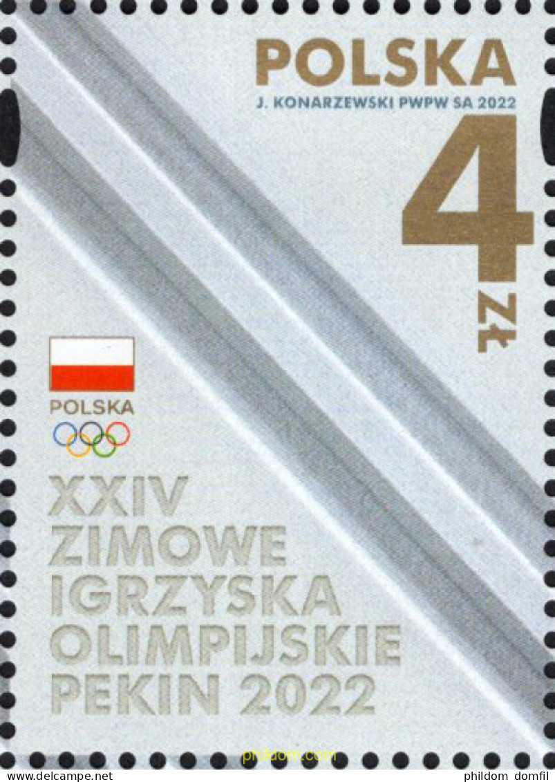 687703 MNH POLONIA 2022 24 JUEGOS OLÍMPICOS DE INVIERNO, BEIJING 2022 - Andere & Zonder Classificatie