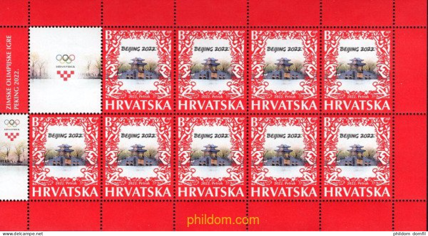 671606 MNH CROACIA 2022 24 JUEGOS OLÍMPICOS DE INVIERNO, BEIJING 2022 - Hiver 2022 : Pékin