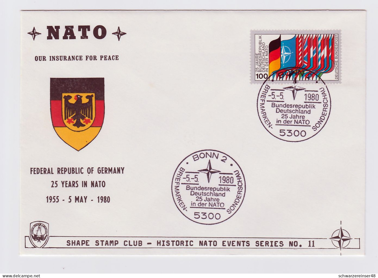 Bundesrepublik 25 Jahre In Der NATO 1980 - Private Covers - Used