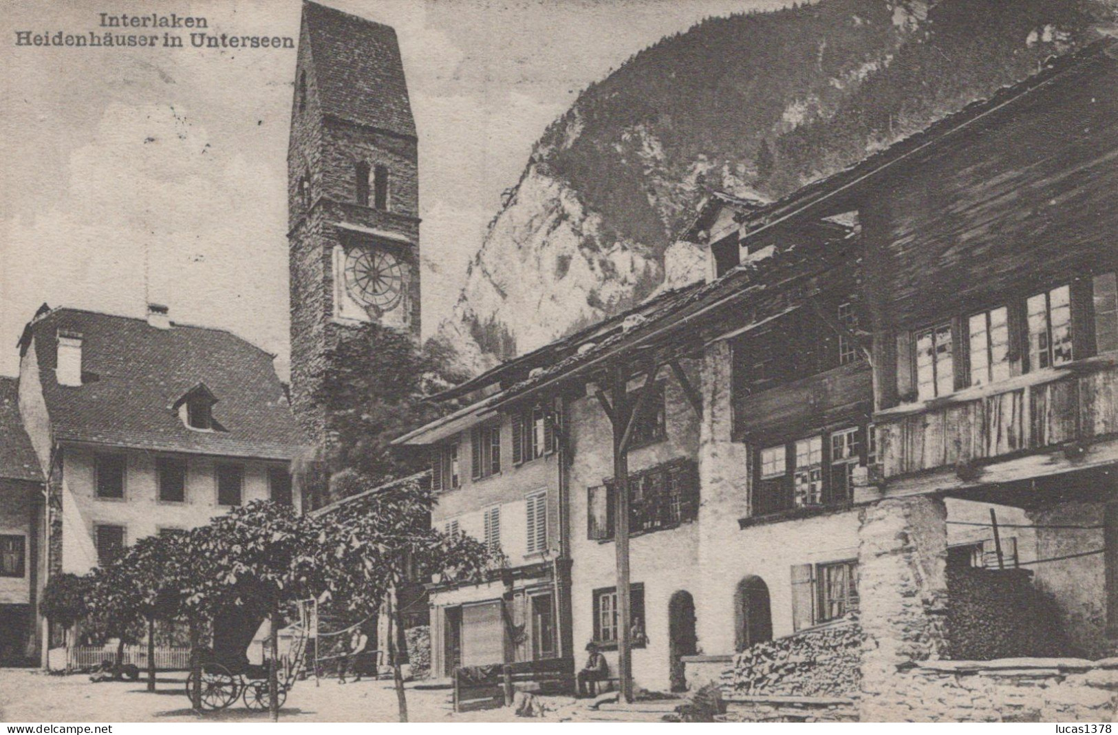 INTERLAKEN / HEIDENHAUSER IN UNTERSEEN / 1905 - Unterseen