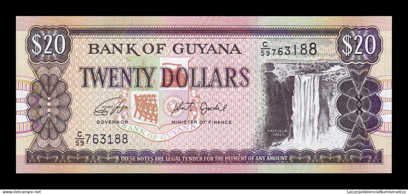 Guyana 20 Dollars 2018 Pick 30g Sc Unc - Guyana