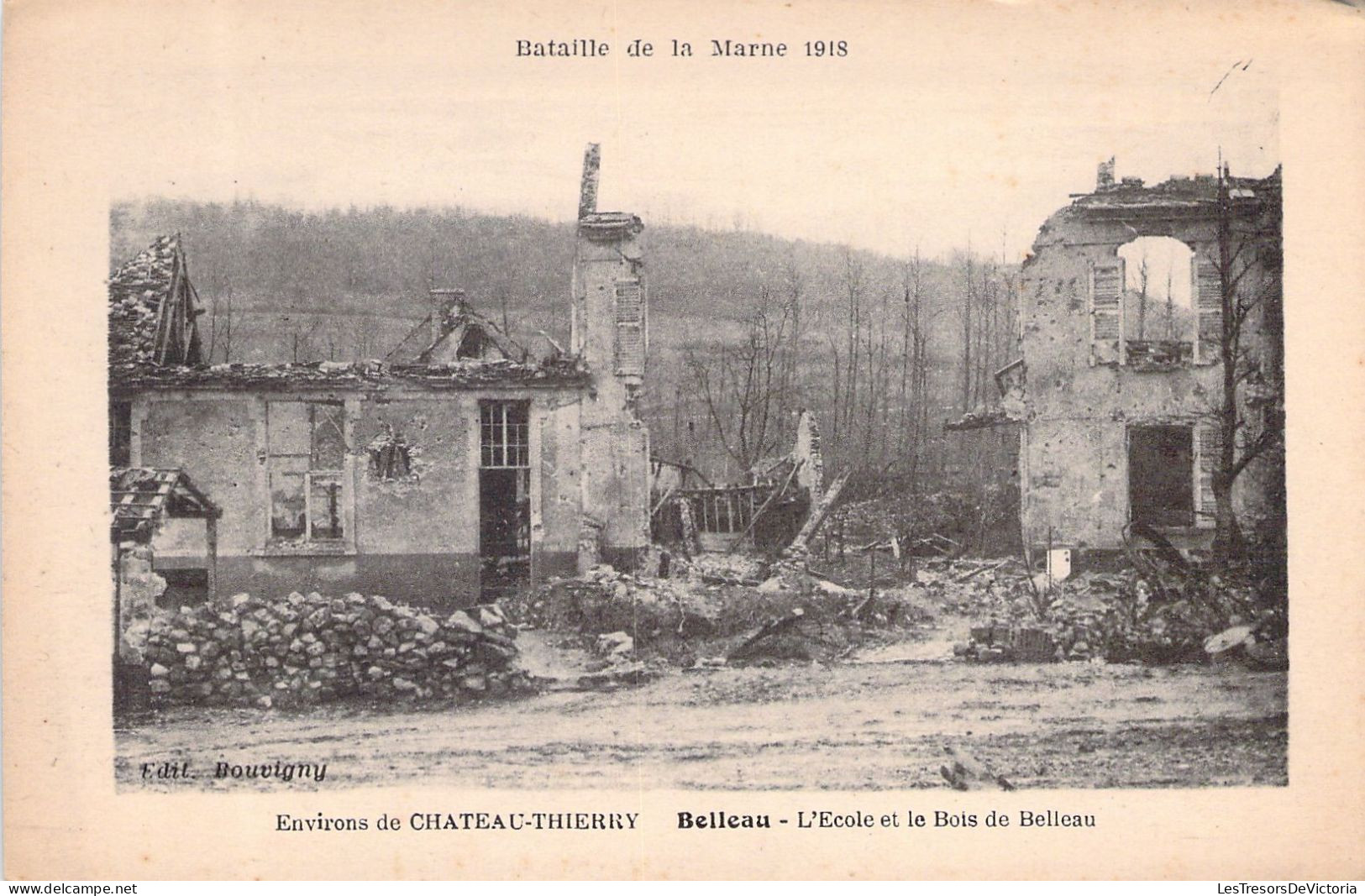 FRANCE - 02 - CHATEAU THIERRY - BELLEAU - L'Ecole Et Le Bois De Belleau - Edit Bauvigny - Carte Postale Ancienne - Chateau Thierry