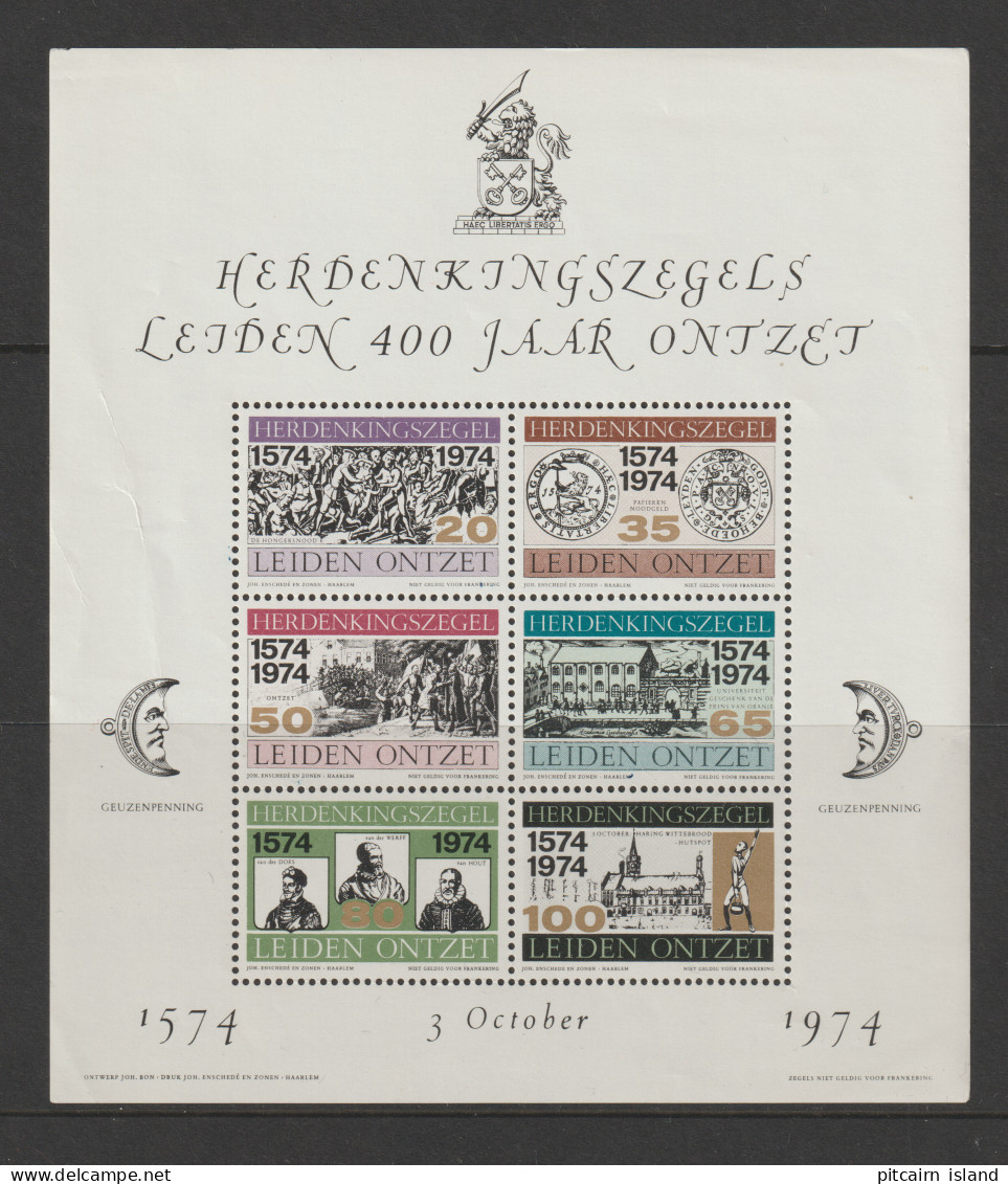 Nederland 1974  Stadspost  400 Jaar Leiden Ontzet.   MNH  Met Andere Ceuzenpenning In Velrand - Vignettes De Fantaisie