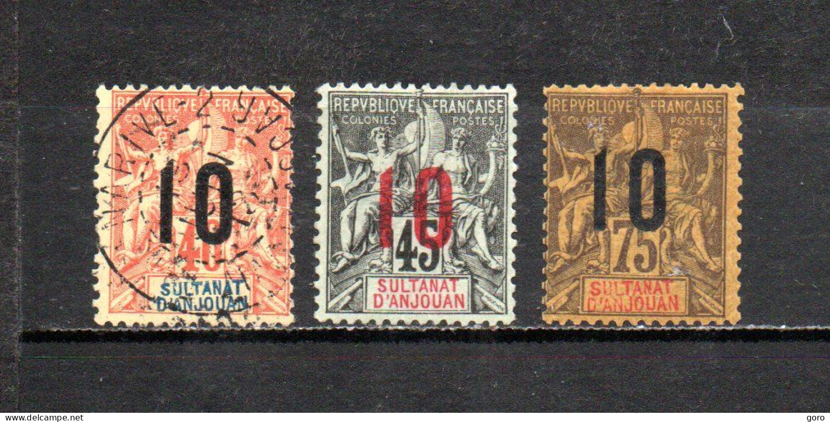 Anjouan   1912  .-    Y&T Nº   26/27-29 - Used Stamps