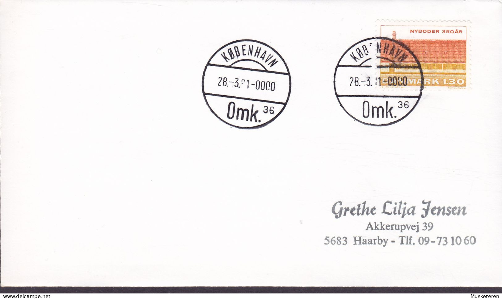 Denmark Brotype IId KØBENHAVN Omk. (36.) 1981 Cover Brief Lettre Nyboder Stamp - Storia Postale