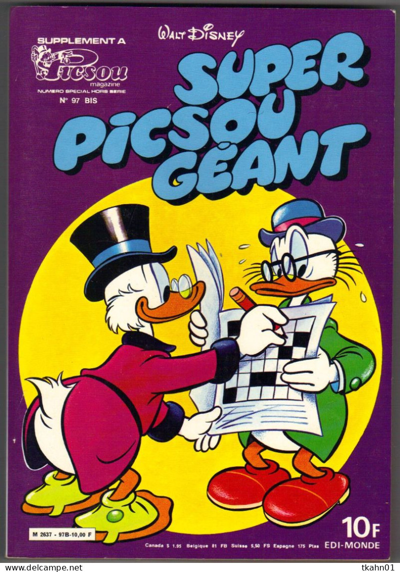 SUPER PICSOU GEANT N° 97-BIS DE 1980  ( 2 ) - Picsou Magazine