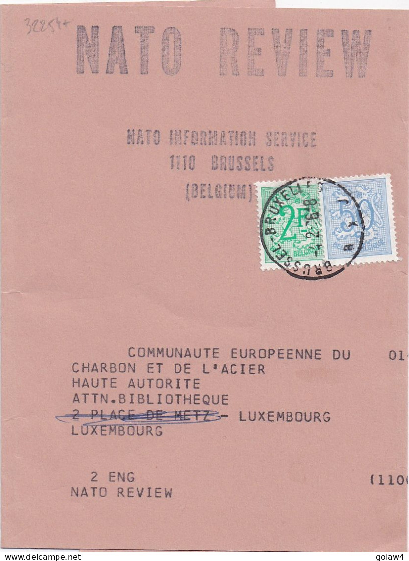 32254# BANDE IMPRIME NATO REVIEW BRUSSEL BRUXELLES HAUTE AUTORITE CECA LUXEMBOURG COMMUNAUTE EUROPEENNE CHARBON ACIER - Storia Postale