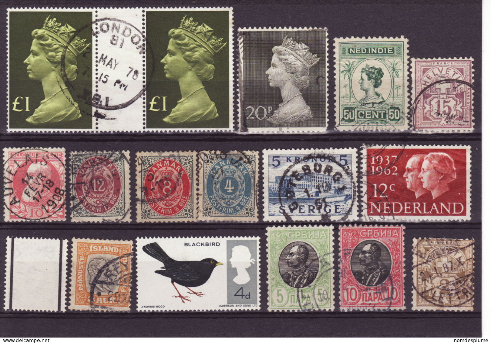 4177) GB Netherlands Ireland World Collection - Vrac (max 999 Timbres)
