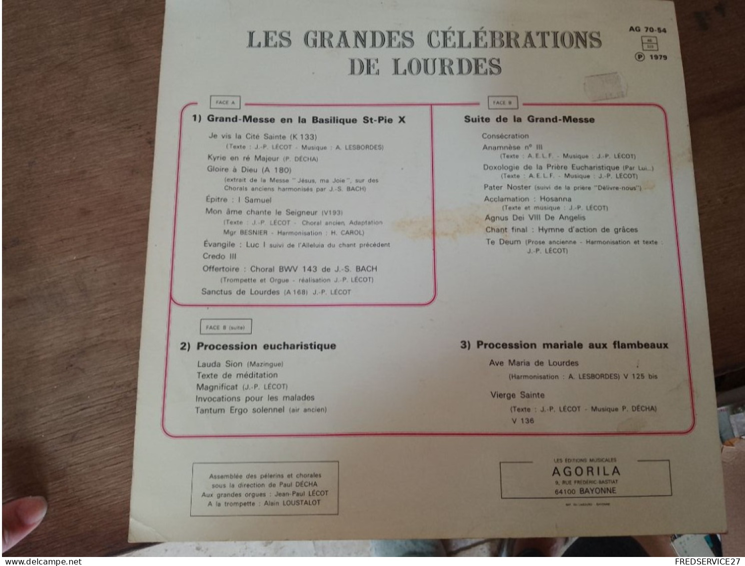 94 //  LES GRANDES CELEBRATIONS  DE LOURDES - Gospel & Religiöser Gesang