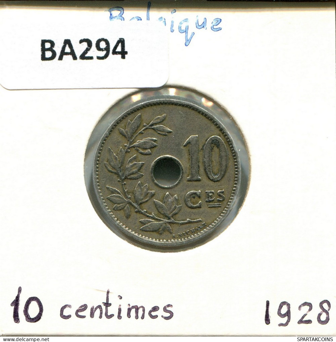 10 CENTIMES 1928 Französisch Text BELGIEN BELGIUM Münze #BA294.D - 10 Cent