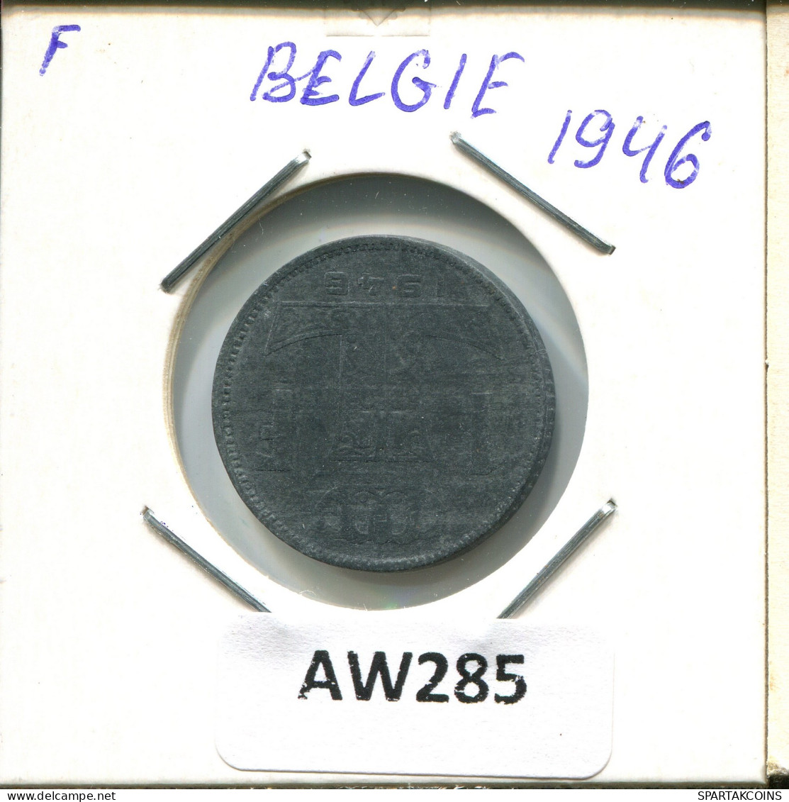 1 FRANC 1946 BELGIE-BELGIQUE BELGIEN BELGIUM Münze #AW285.D - 1 Franc