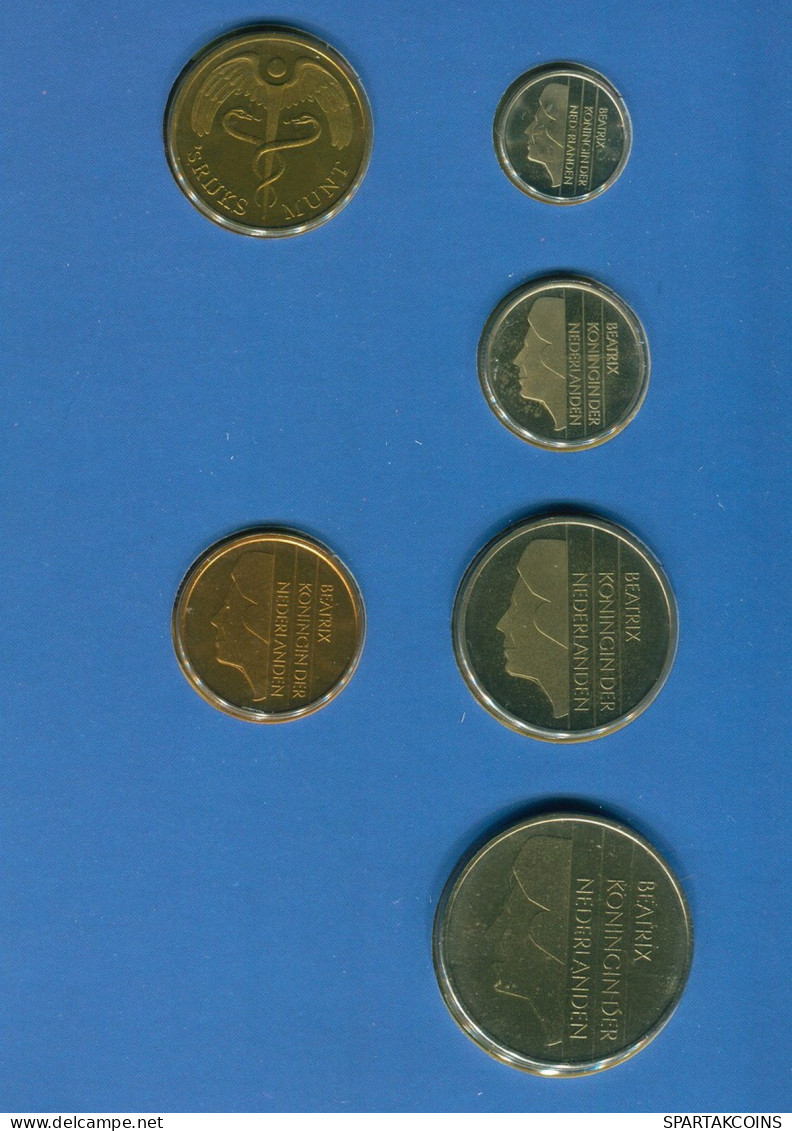 NETHERLANDS 1987 MINT SET 6 Coin + MEDAL #SET1103.7.U - Jahressets & Polierte Platten