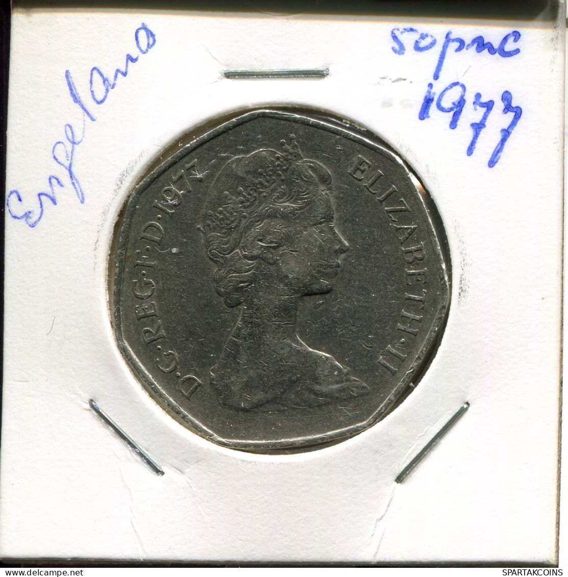 50 PENCE 1977 UK GROßBRITANNIEN GREAT BRITAIN Münze #AN586.D - 50 Pence