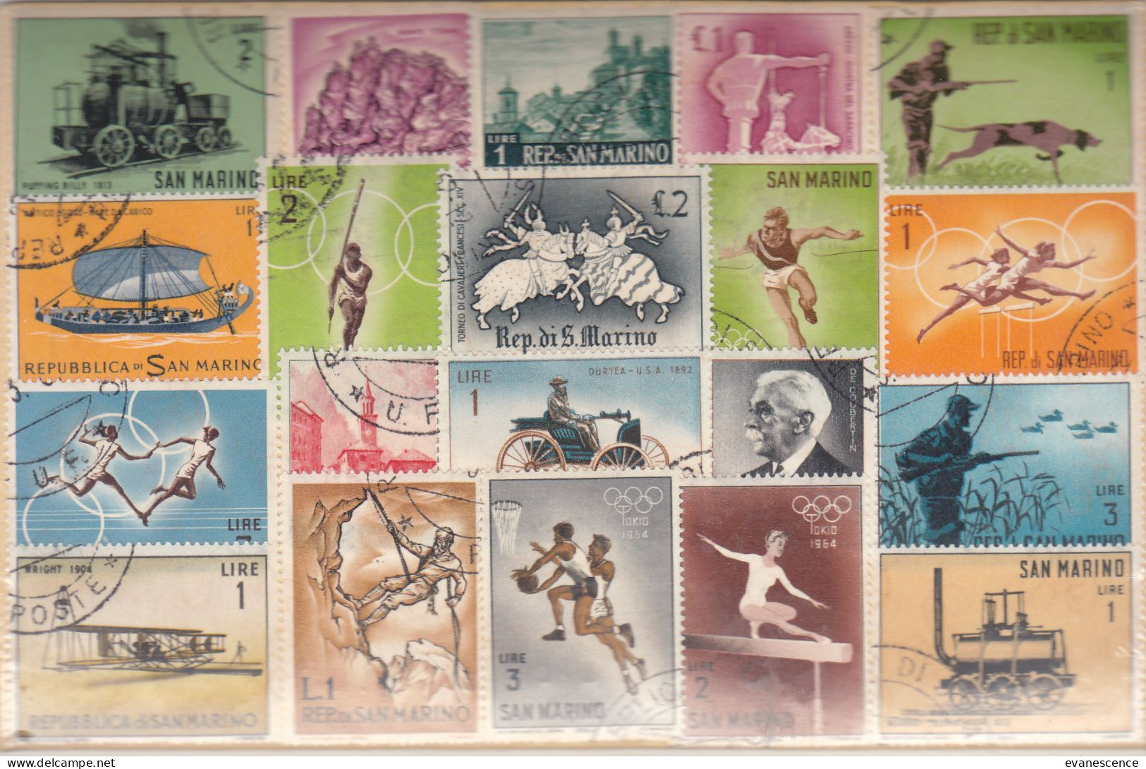 20 Timbres Oblitérés De San Marino 1964  ///  Réf. Avril. 23  /// BO. PHO - Used Stamps