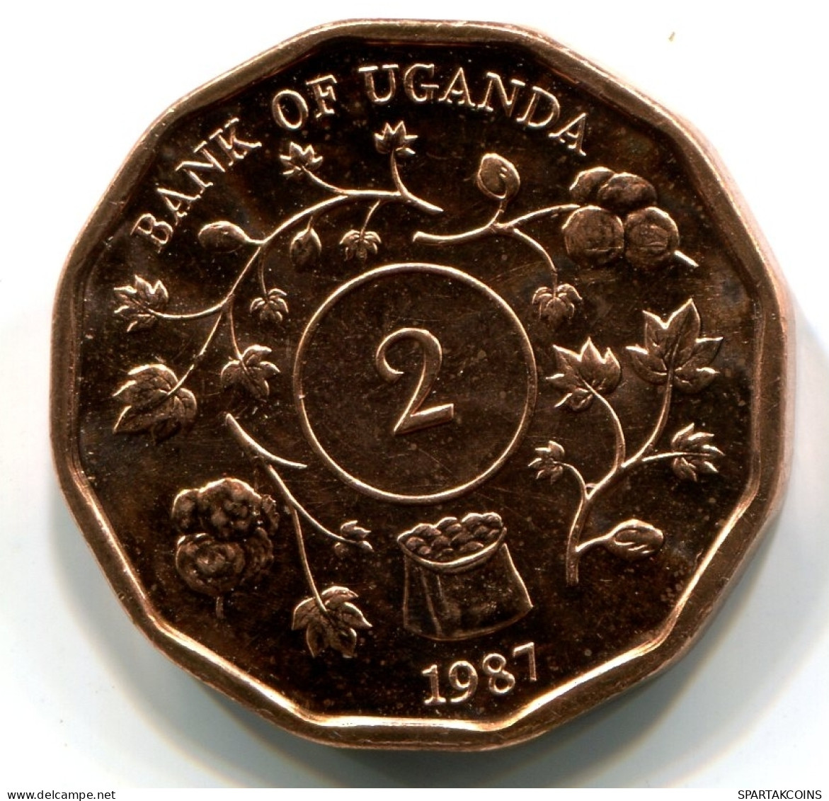 2 SHILLINGS 1987 UGANDA UNC Coin #W11169.U - Ouganda