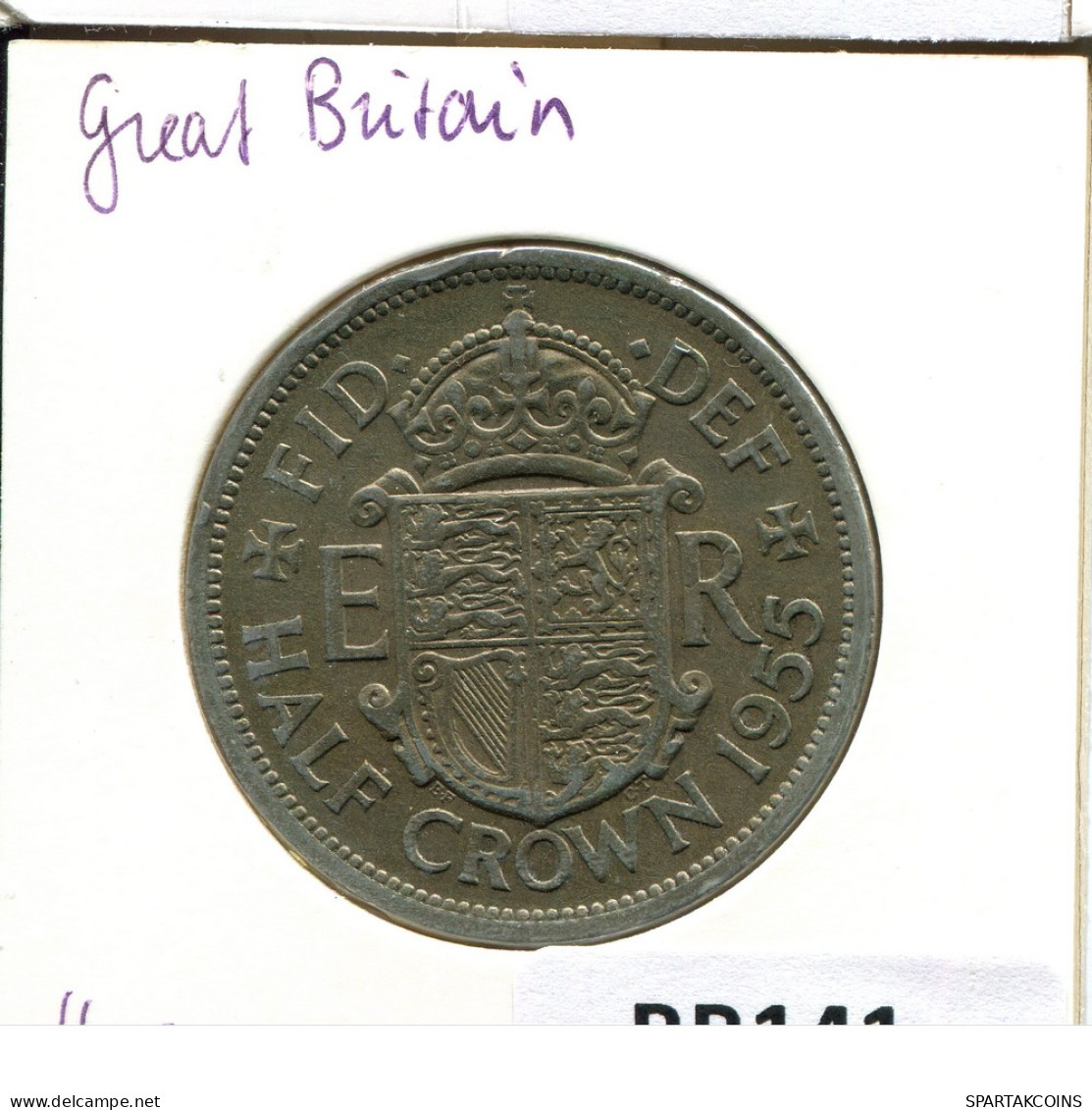 HALF CROWN 1954 UK GREAT BRITAIN Coin #BB141.U - K. 1/2 Crown