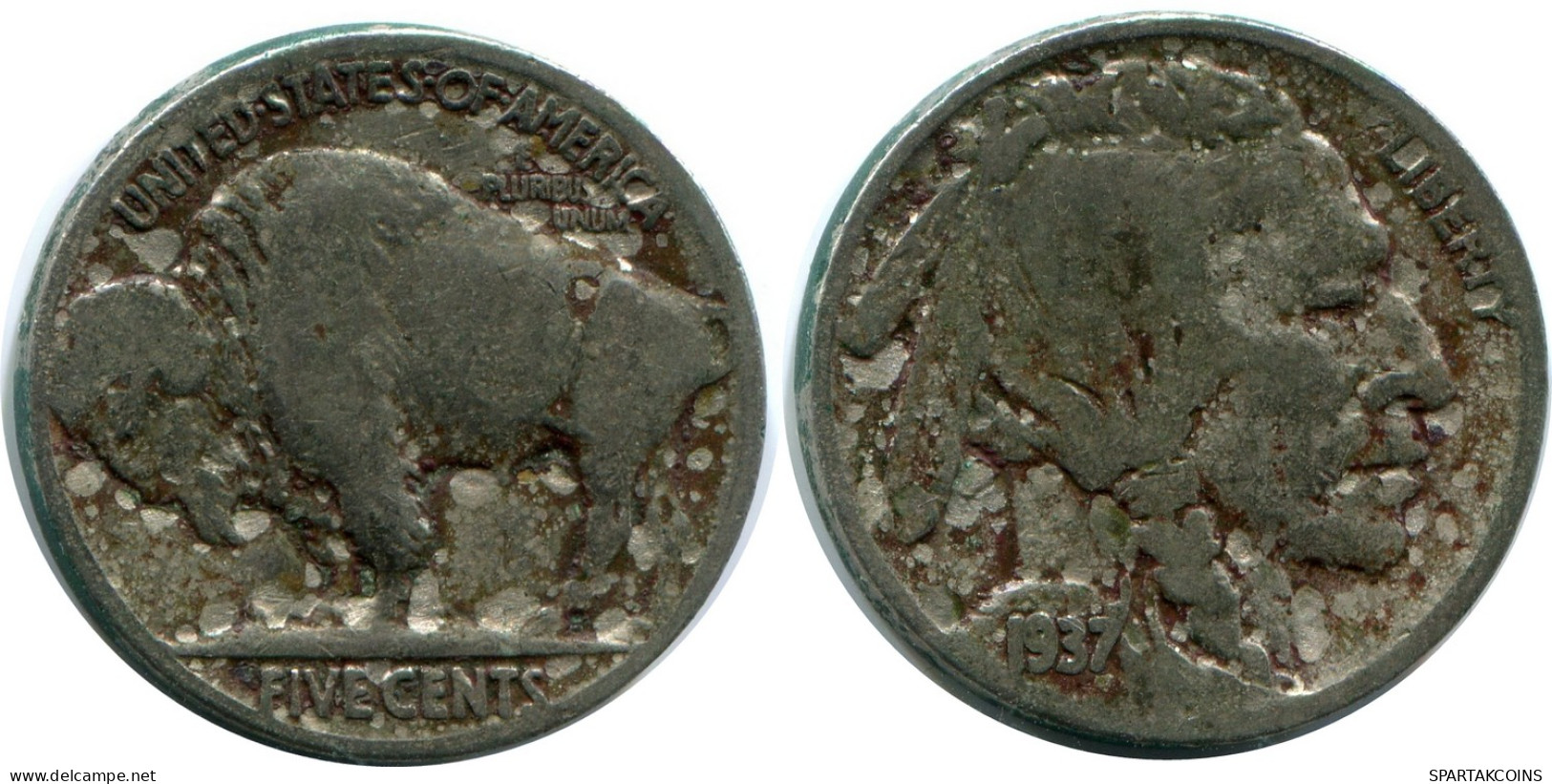 5 CENTS 1937 USA Münze #AZ094.D - E.Cents De 2, 3 & 20