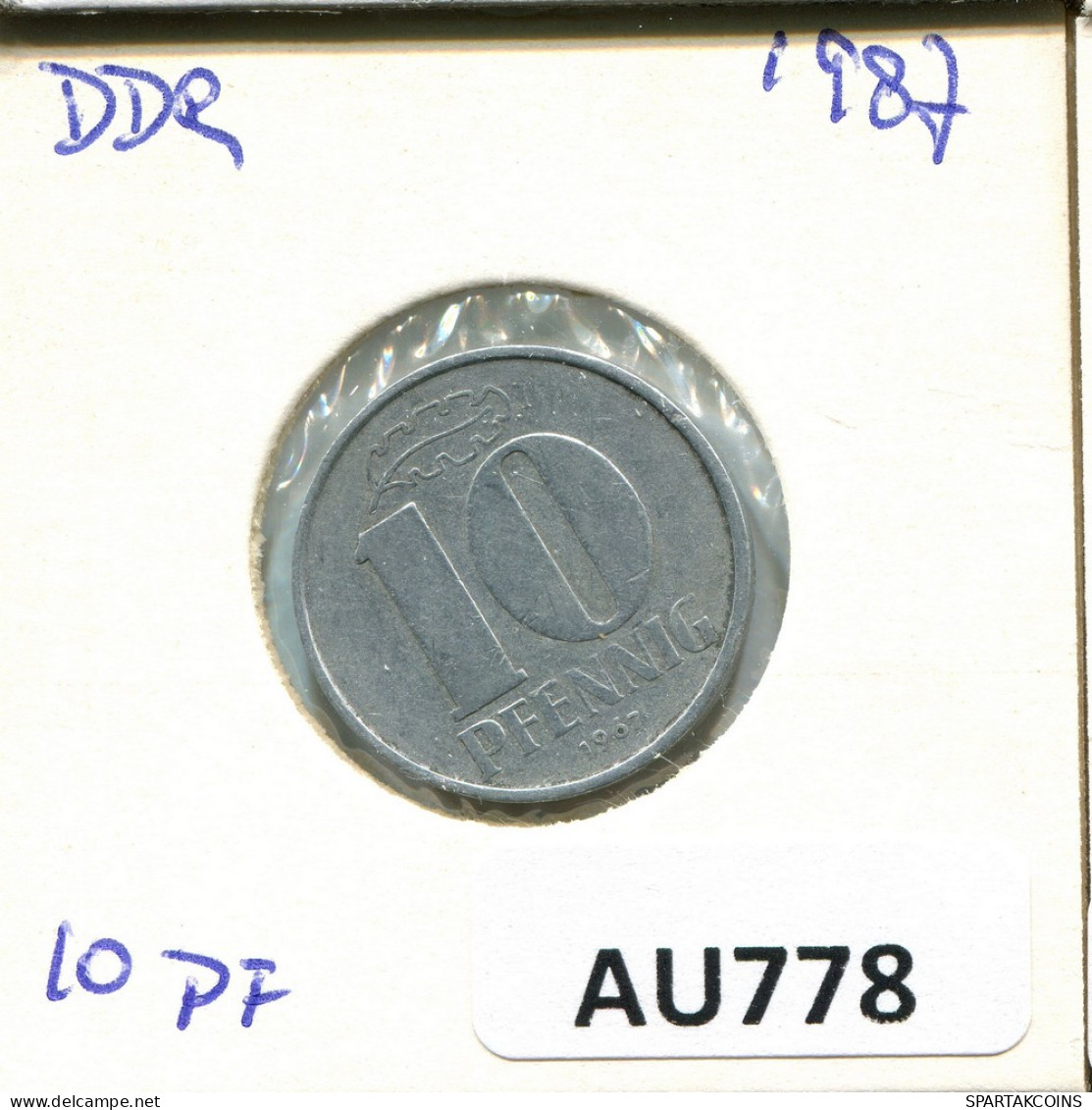 10 PFENNIG 1967 DDR EAST DEUTSCHLAND Münze GERMANY #AU778.D - 10 Pfennig