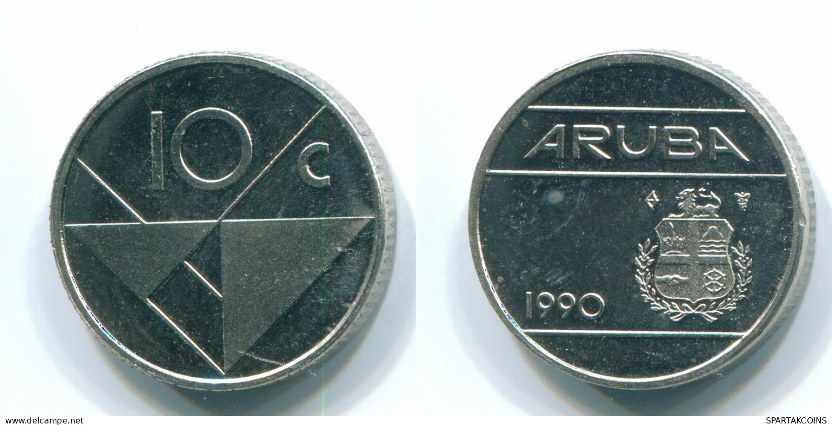 10 CENTS 1990 ARUBA (NÉERLANDAIS NETHERLANDS) Nickel Colonial Pièce #S13629.F - Aruba