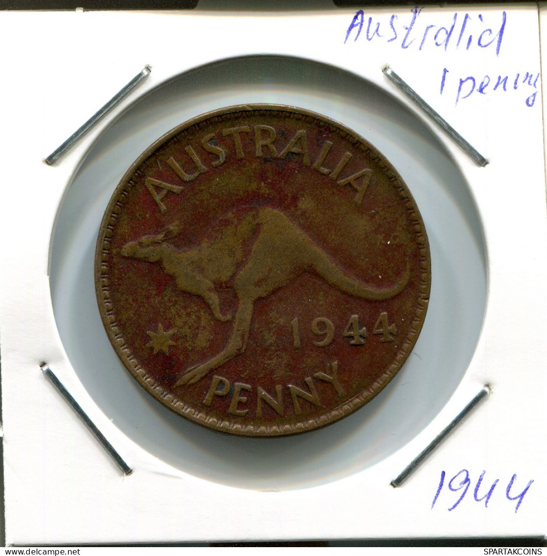 1 PENNY 1944 AUSTRALIE AUSTRALIA Pièce #AR409.F - Penny