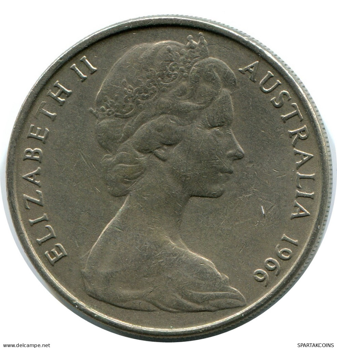 20 CENTS 1966 AUSTRALIA Moneda #AZ156.E - 20 Cents