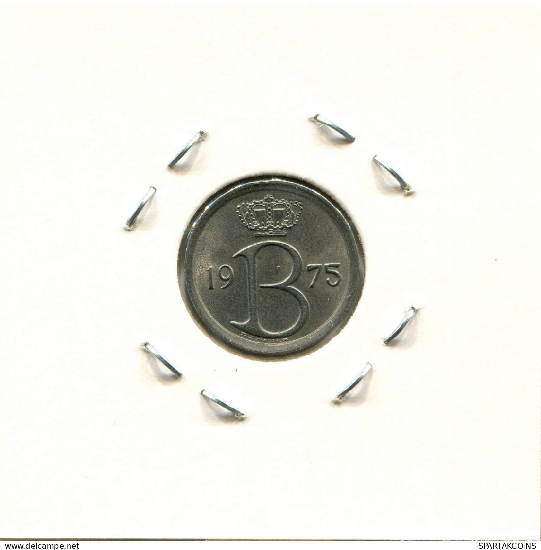 25 CENTIMES 1975 DUTCH Text BÉLGICA BELGIUM Moneda #BA343.E - 25 Cents