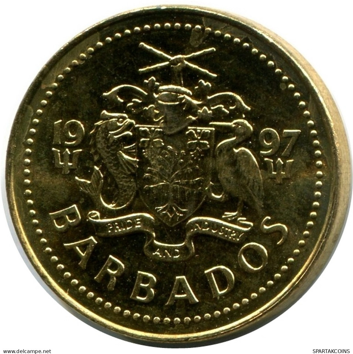 5 CENTS 1997 BARBADOS Coin UNC #M10327.U - Barbados