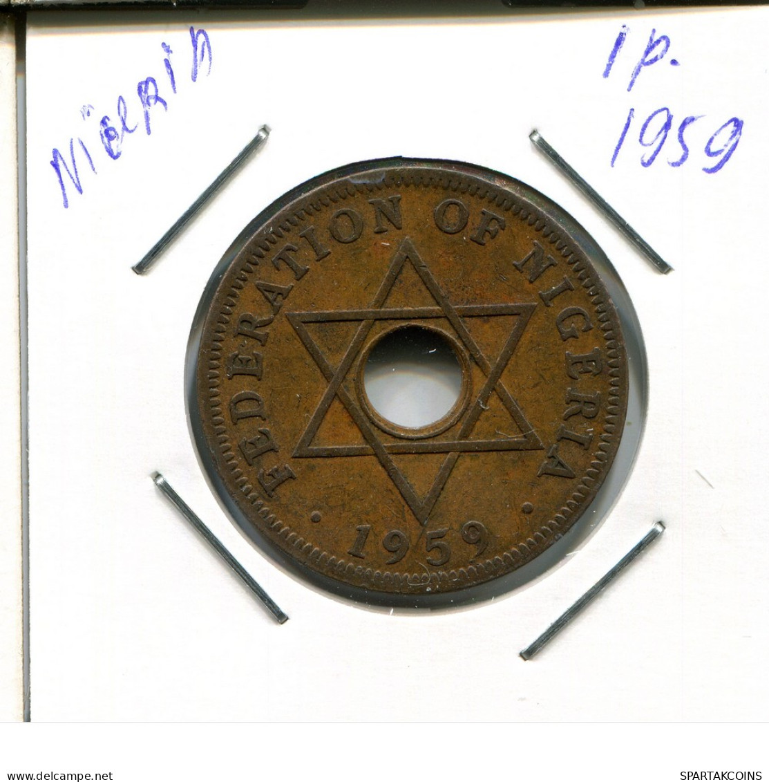 1 PENNY 1959 NIGERIA Münze #AN695.D - Nigeria