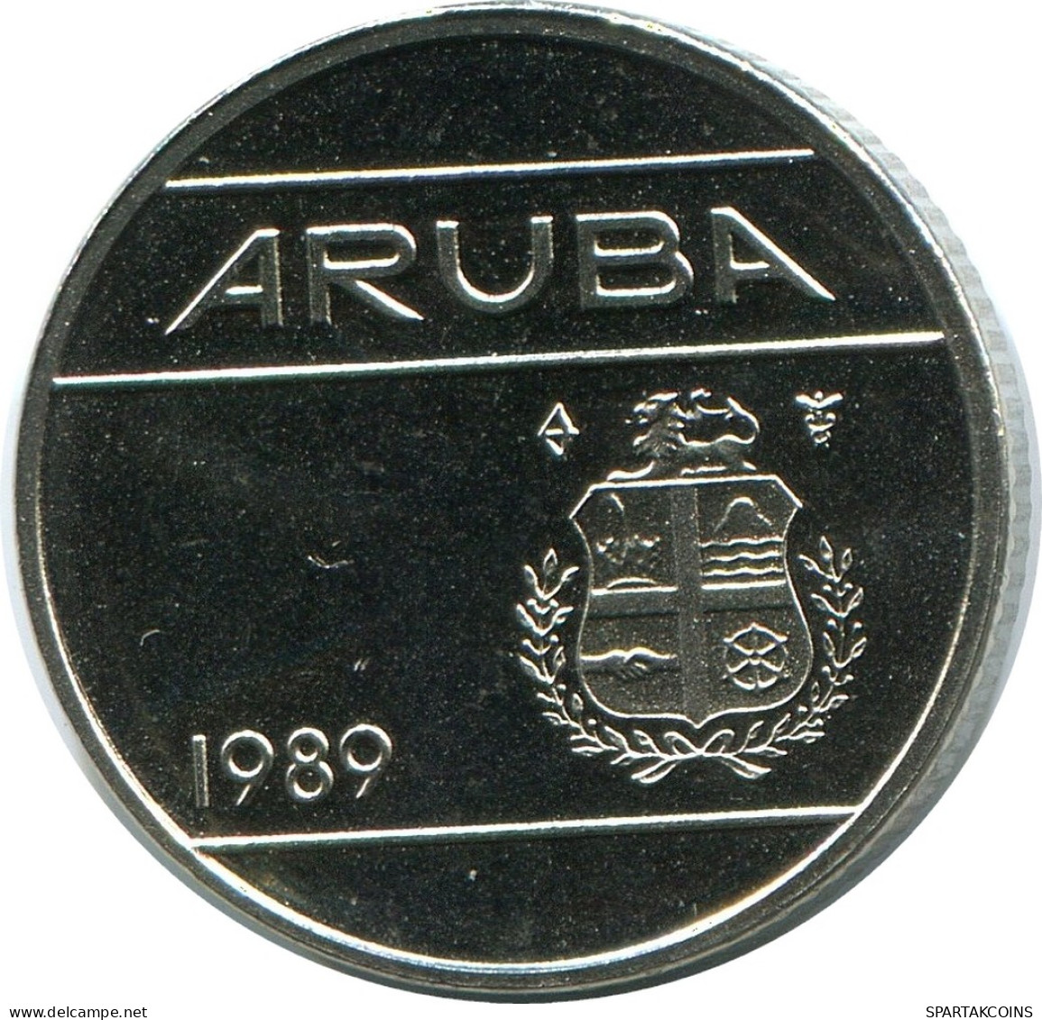 10 CENTS 1989 ARUBA Münze (From BU Mint Set) #AH075.D - Aruba