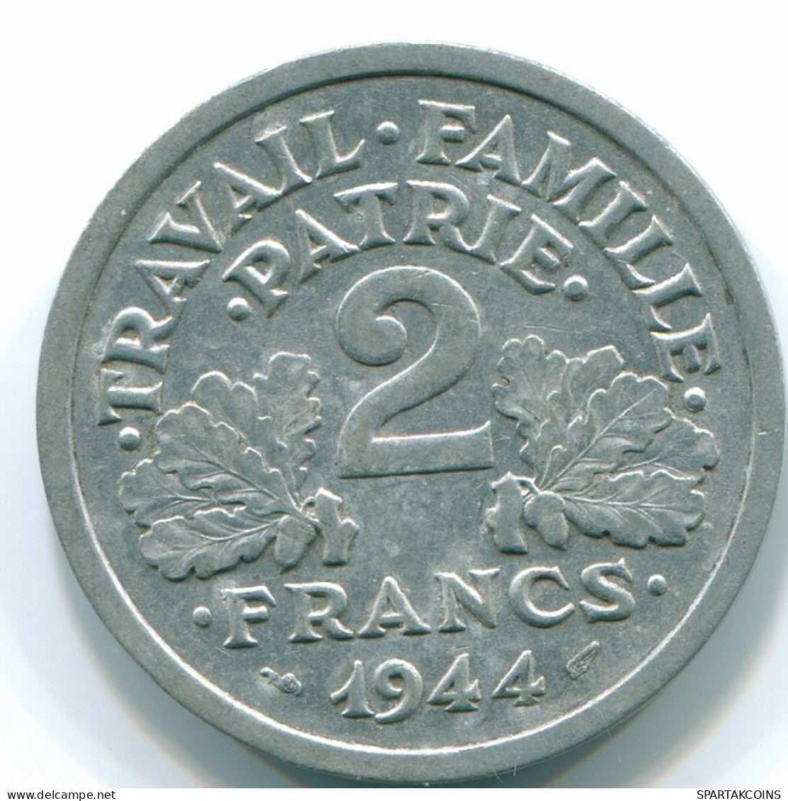 2 FRANCS 1944 FRANCE Coin XF+ #FR1087.7 - 2 Francs
