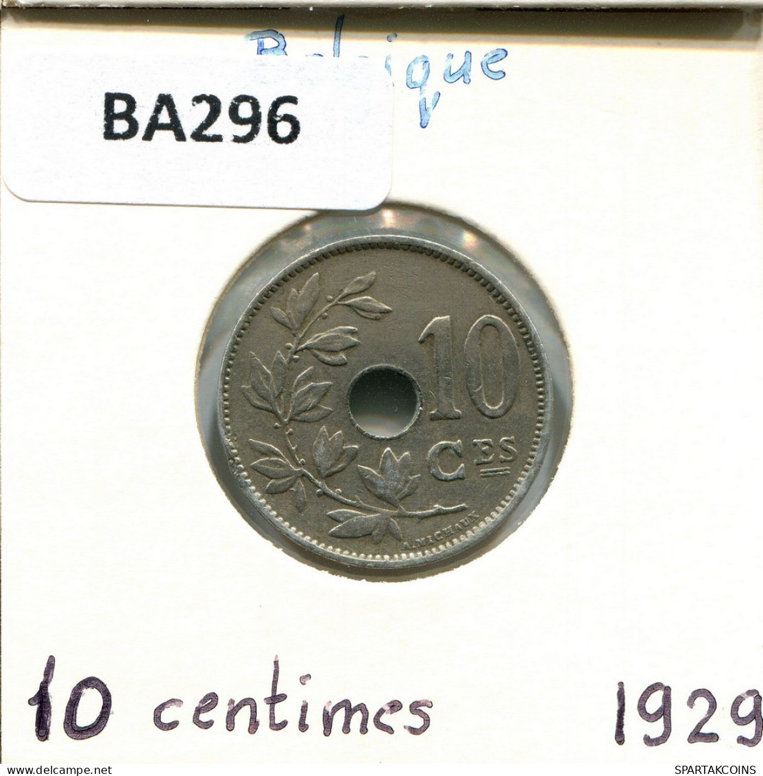 10 CENTIMES 1929 Französisch Text BELGIEN BELGIUM Münze #BA296.D - 10 Centimes