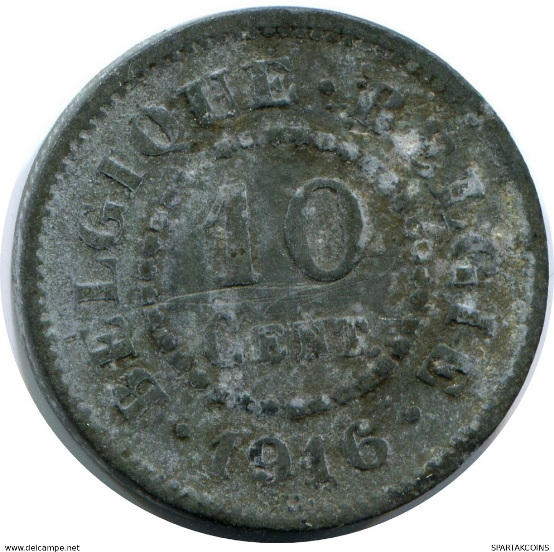 10 CENTIMES 1916 BELGIEN BELGIUM Münze #AW969.D - 10 Cent