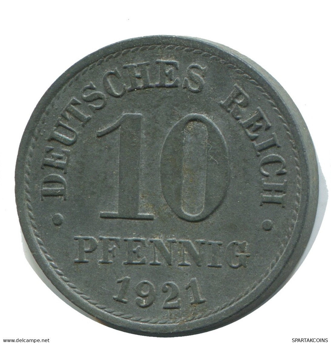 10 PFENNIG 1921 ALEMANIA Moneda GERMANY #AE405.E - 10 Pfennig