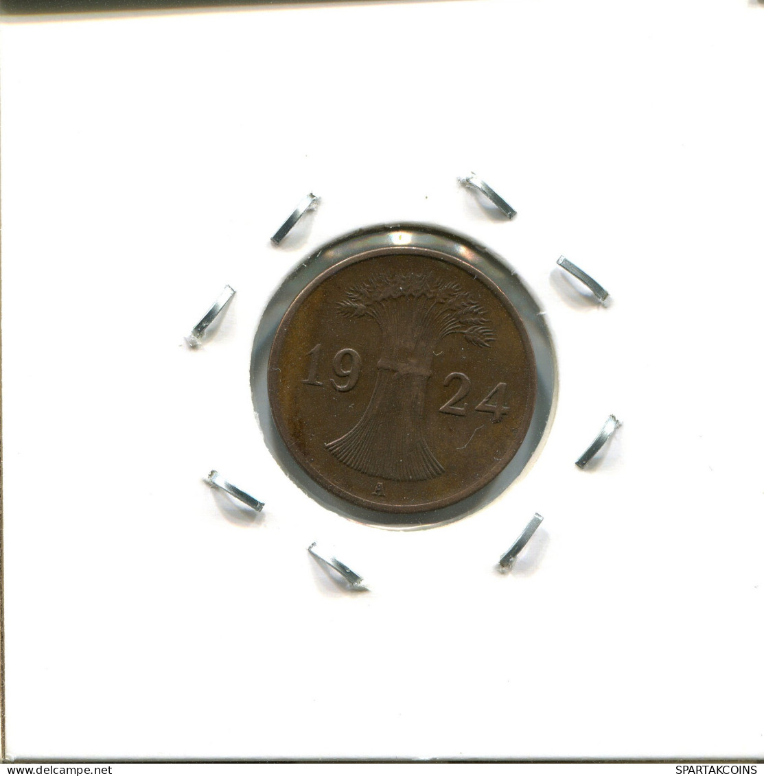 1 RENTENPFENNIG 1924 A ALEMANIA Moneda GERMANY #DA442.2.E - 1 Rentenpfennig & 1 Reichspfennig