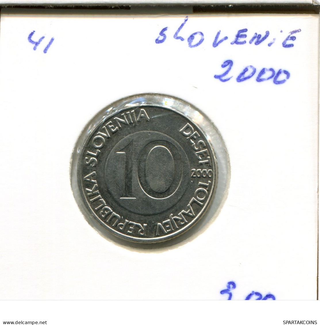 10 TOLARJEV 2000 SLOWENIEN SLOVENIA Münze #AR383.D - Eslovenia