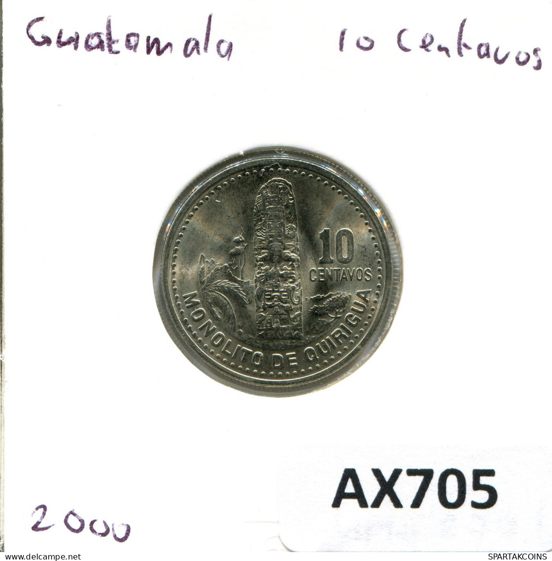 10 CENTAVOS 2000 GUATEMALA Moneda #AX705.E - Guatemala