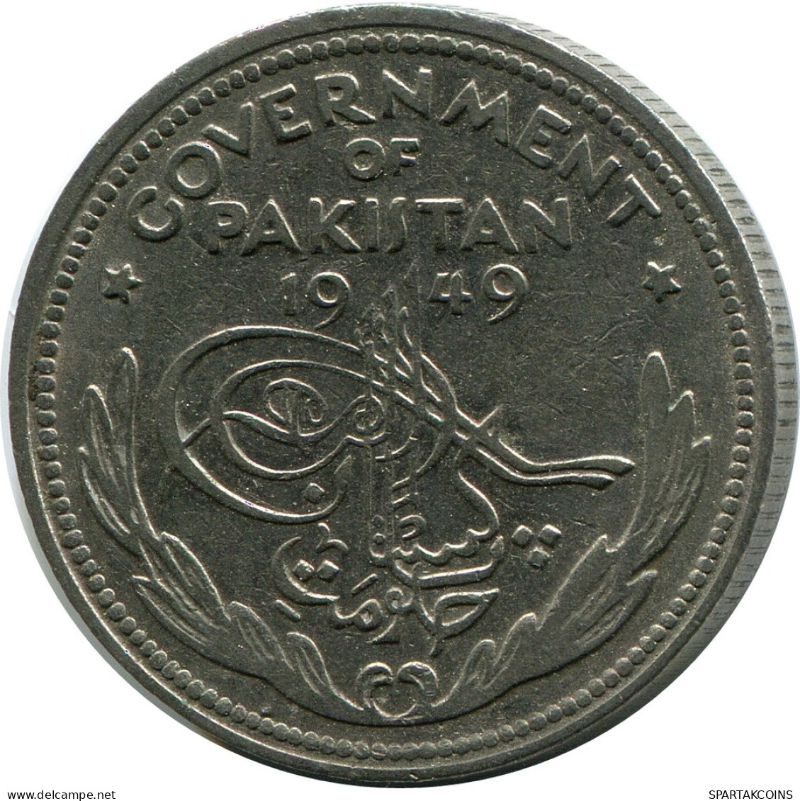 1/2 RUPEE 1949 PAKISTAN Münze #AK268.D - Pakistán