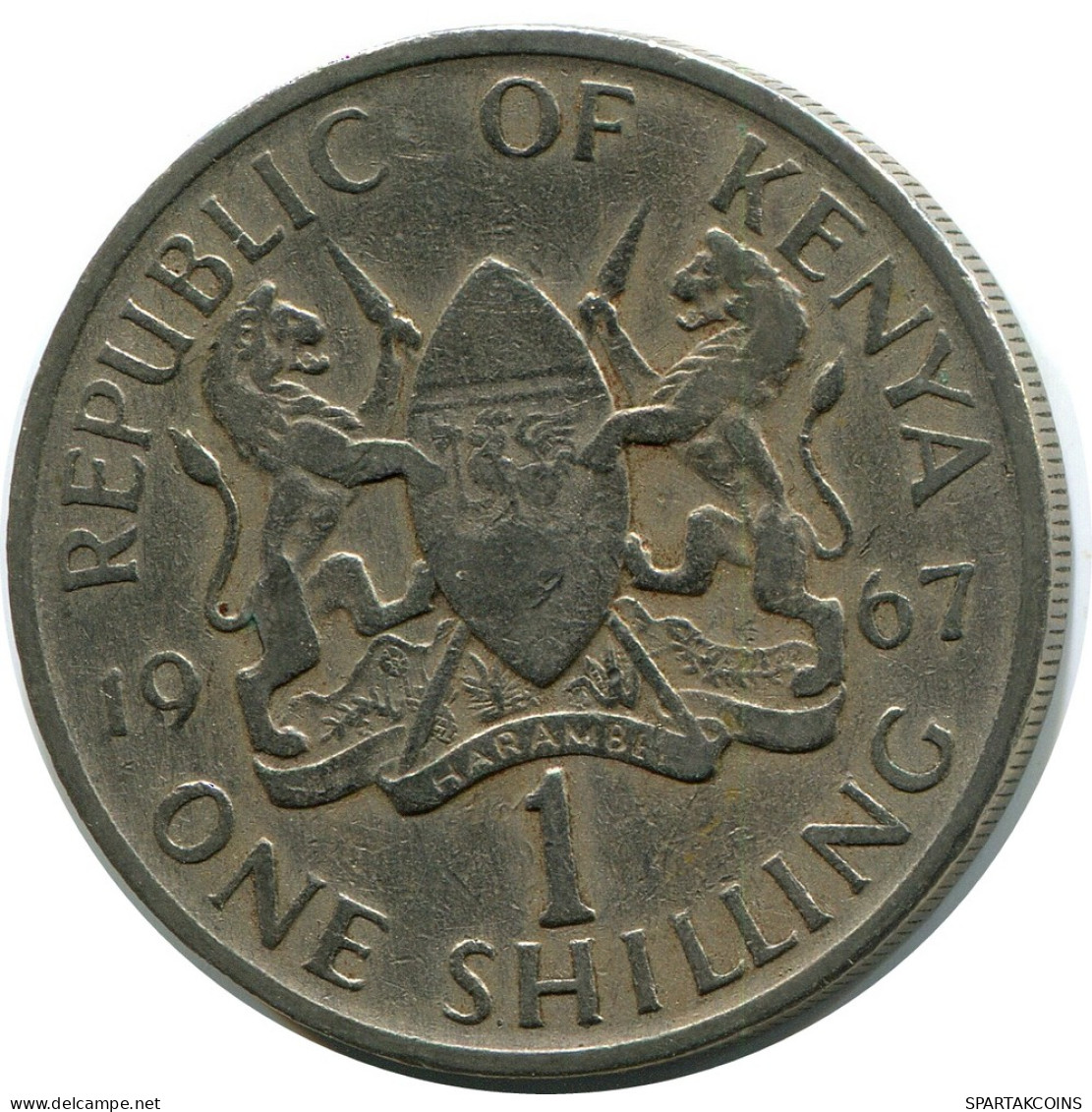 1 SHILLING 1967 KENYA Pièce #AZ186.F - Kenya