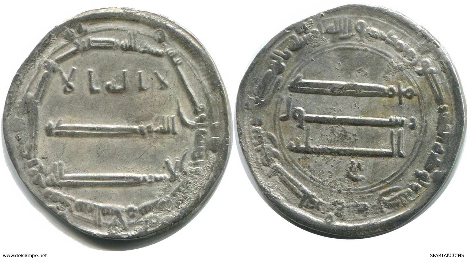 ABBASID Silver DIRHAM ISLAMIC COIN MADINAT AL-SALAM AL-RASHID #AH170.45.F - Orientales