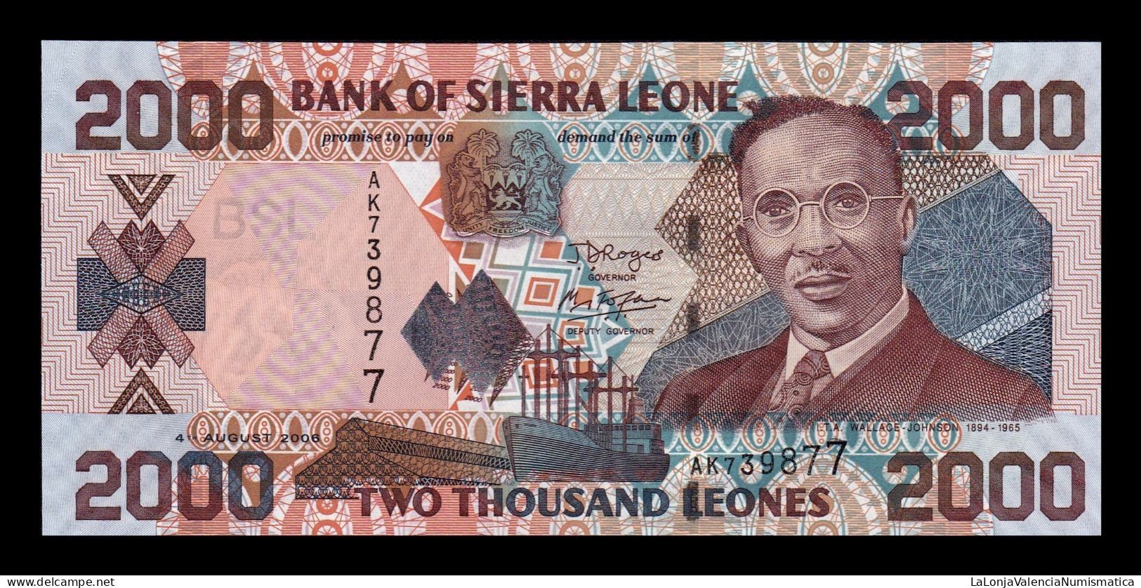 Sierra Leona Leone 2000 Leones 2006 Pick 26c Sc Unc - Sierra Leone